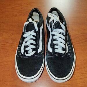 Vans Unisex Off The Wall Black White Casual Shoes Sneakers Old Skool Sz M5 W6.5